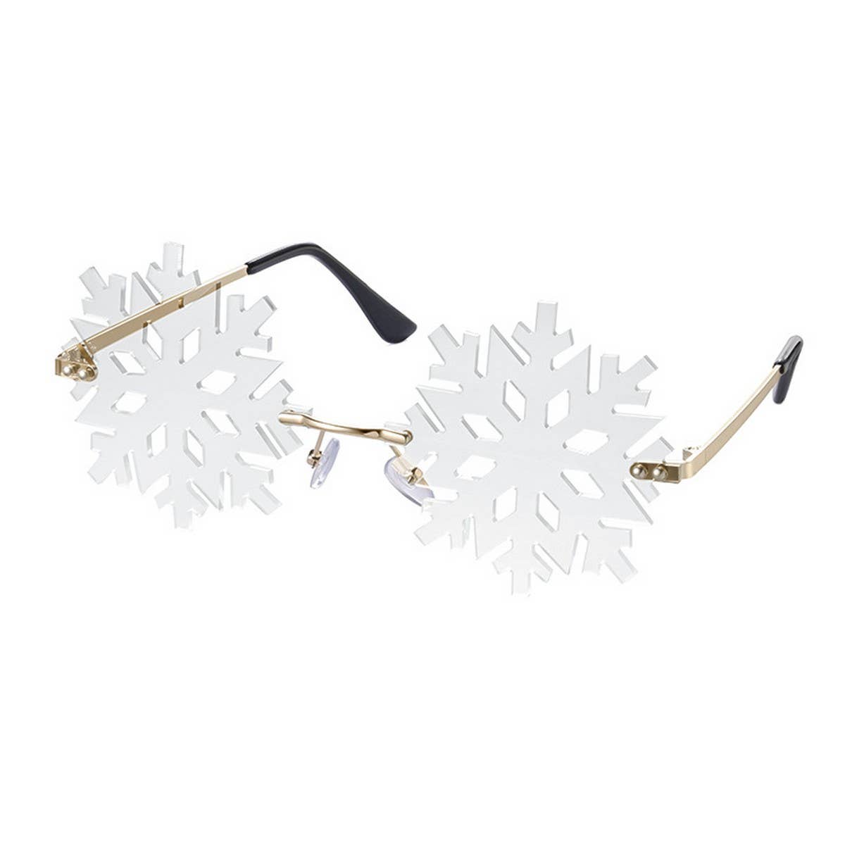 PERSONALIZED SNOWFLAKE LENS FRAMELESS SUNGLASSES_CWASG0682
