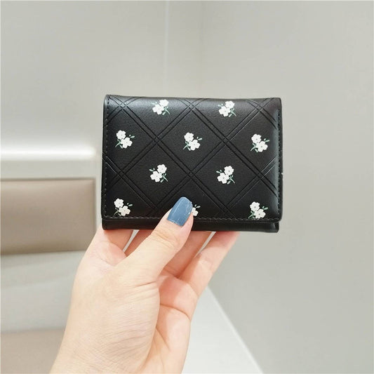 SMALL FRESH FLORAL SHORT TRI-FOLD WALLET_CWAB2554