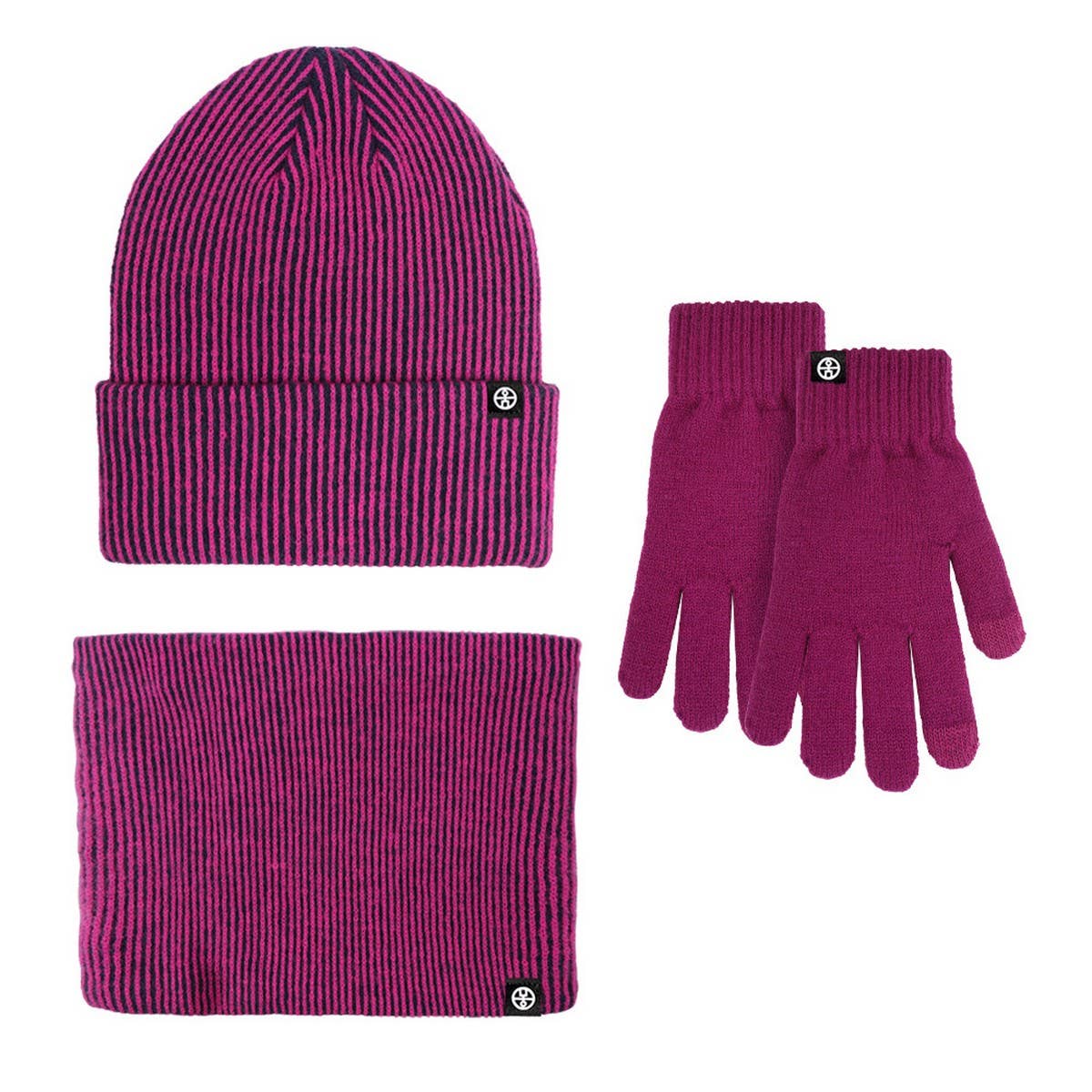 OUTDOOR KNITTED SCARF AND GLOVES THREE-PIECE SET_CWMM2796