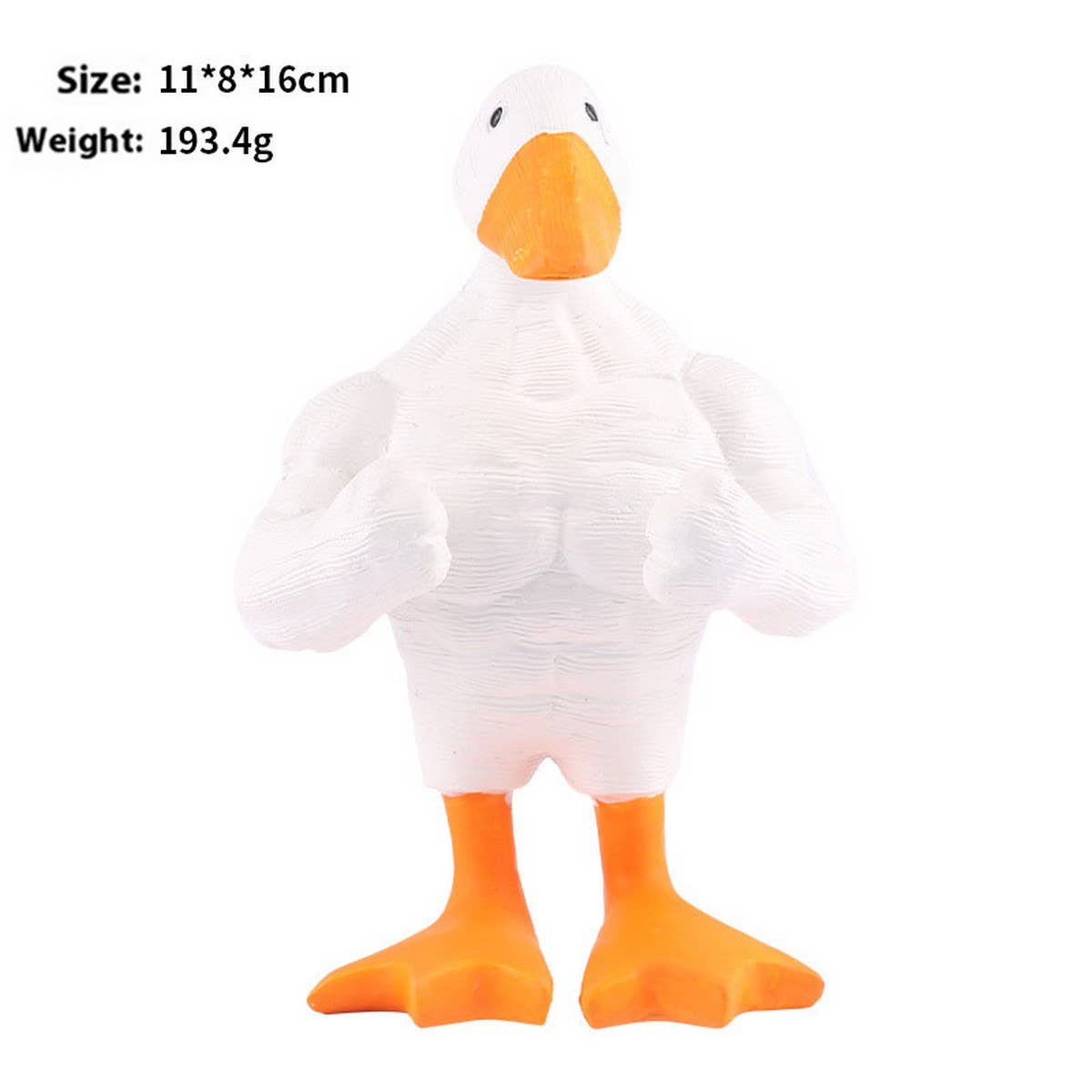 Funny Muscle Duck Resin Garden Ornament_CWMM9873