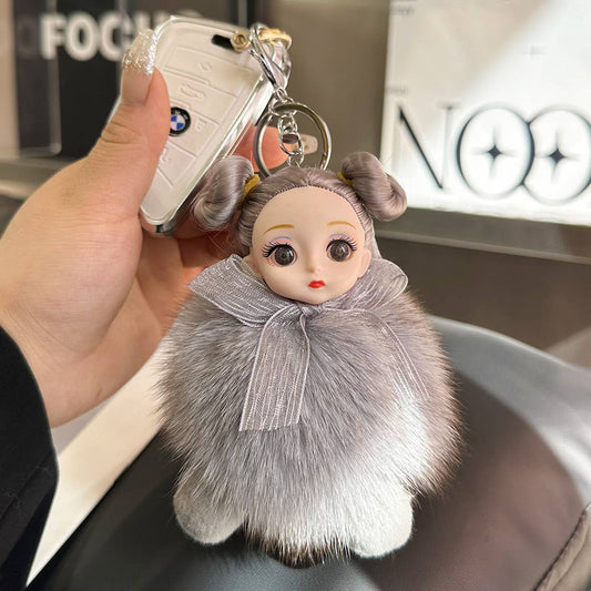 CUTE PRINCESS DOLL CAR KEYCHAIN BAG PENDANT