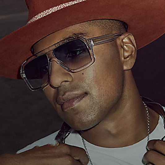 RETRO ACRYLIC INSERT LARGE SQUARE FRAME SUNGLASSES_CWASG0722