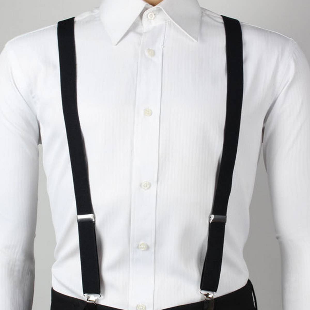 TROUSERS SUSPENDERS RUBBER BUCKLE SUSPENDER CLIP