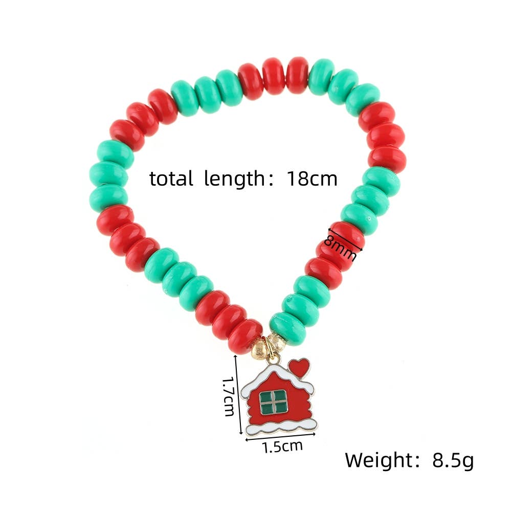 CHRISTMAS ABACUS BEADED COUPLE BEADED BRACELET