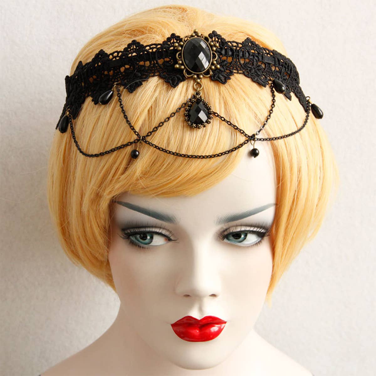 HALLOWEEN GOTHIC BRIDE LACE CREATIVE HAIR HOOP