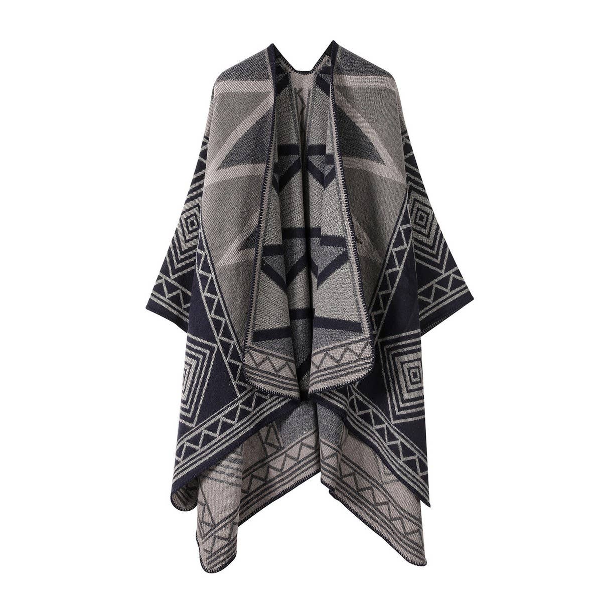 CAPE DARK DOUBLE-SIDED WARM OUTER WEAR THICK SHAWL_CWASC2122