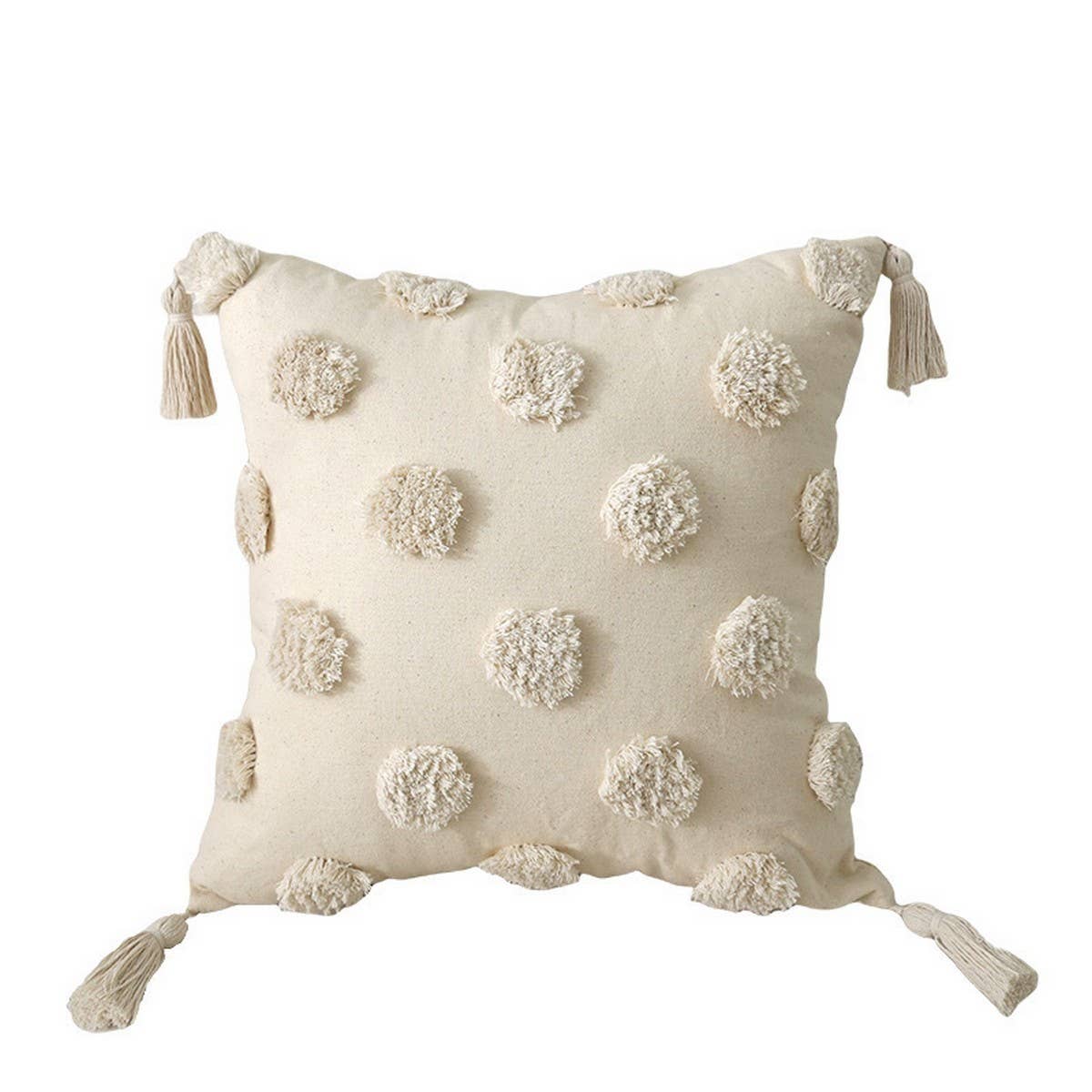 Embroidered Daisy Pillow Cover Removable RusticChic