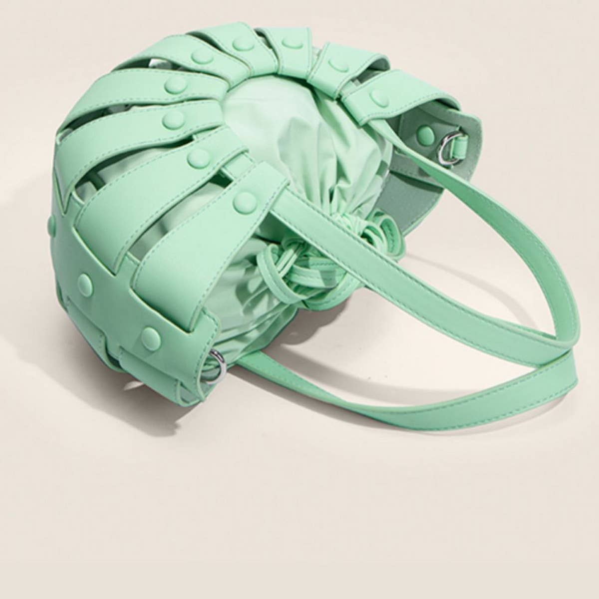 HOLLOW SEMICIRCLE WOVEN BEACH BAG_CWAB1908