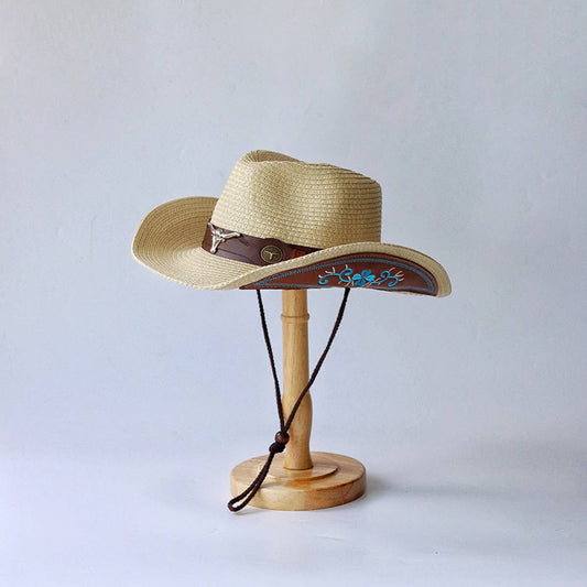 Summer retro fashion jazz straw hat_CWAH3449