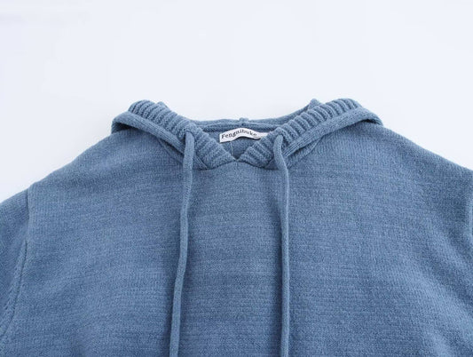 STYLISH CASUAL BAGGY SLIMMING HOODED SWEATER