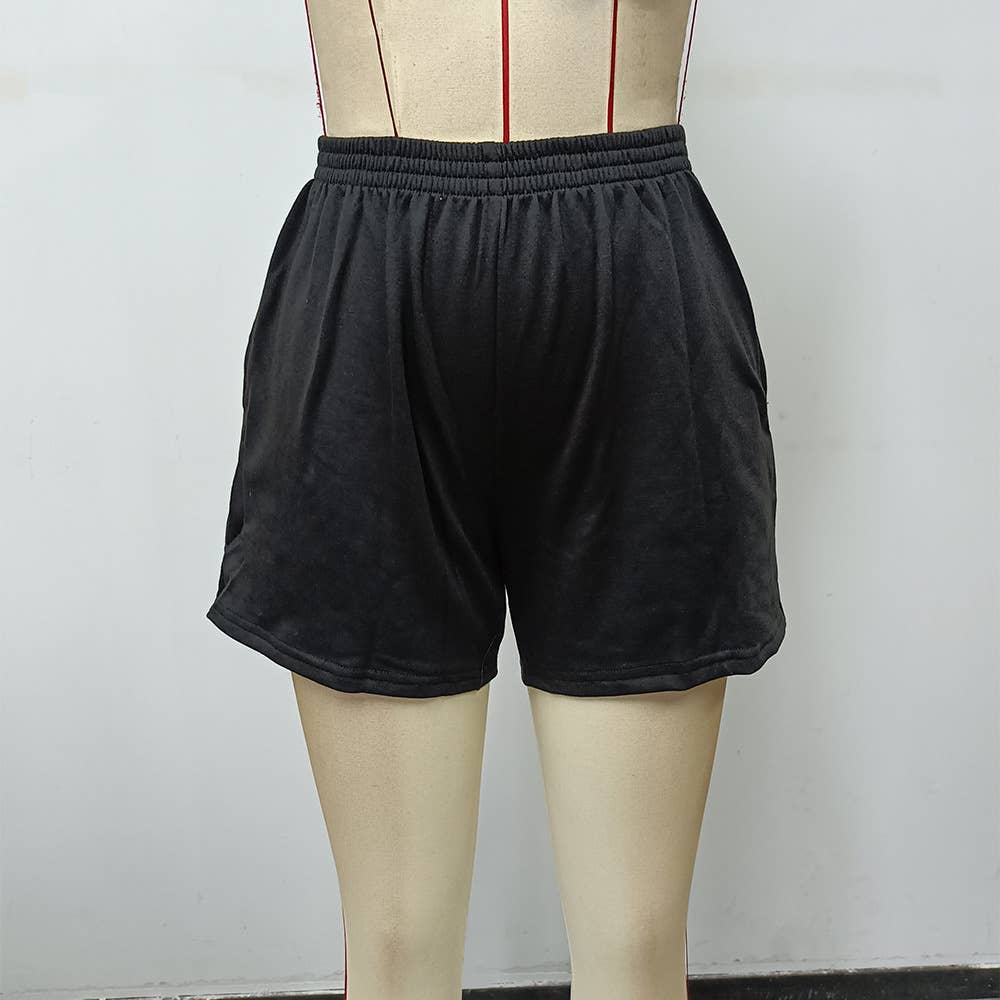 High Waist Solid Wide Leg Shorts for Women