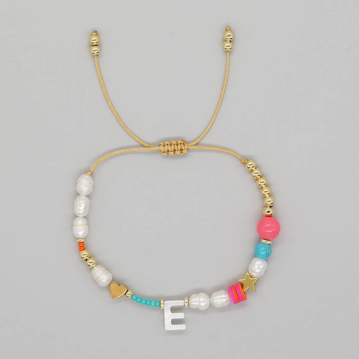 FASHION HAND-WOVEN LETTER PEARL BRACELET_CWMM3812
