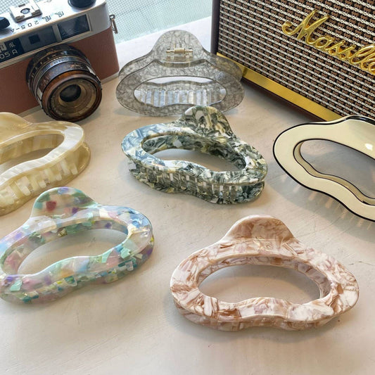 Cloud Shaped Hair Claw, Large Luxe Textured Clip