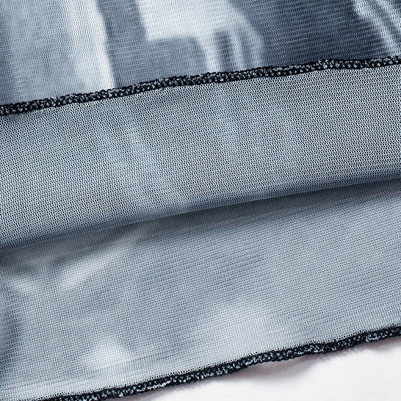 PRINTED CREW NECK DRESS WITH FLARED SLEEVES