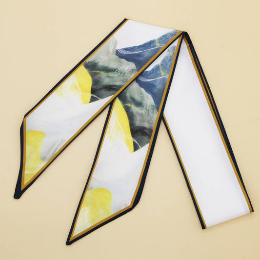 Letter Floral Skinny Scarf ? Hair Bow & Bag Ribbon