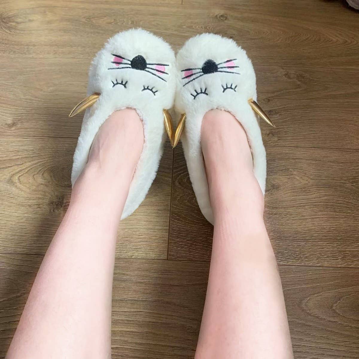 CUTE SOFT-SOLED PLUSH HOUSE SHOES FLOOR SHOES