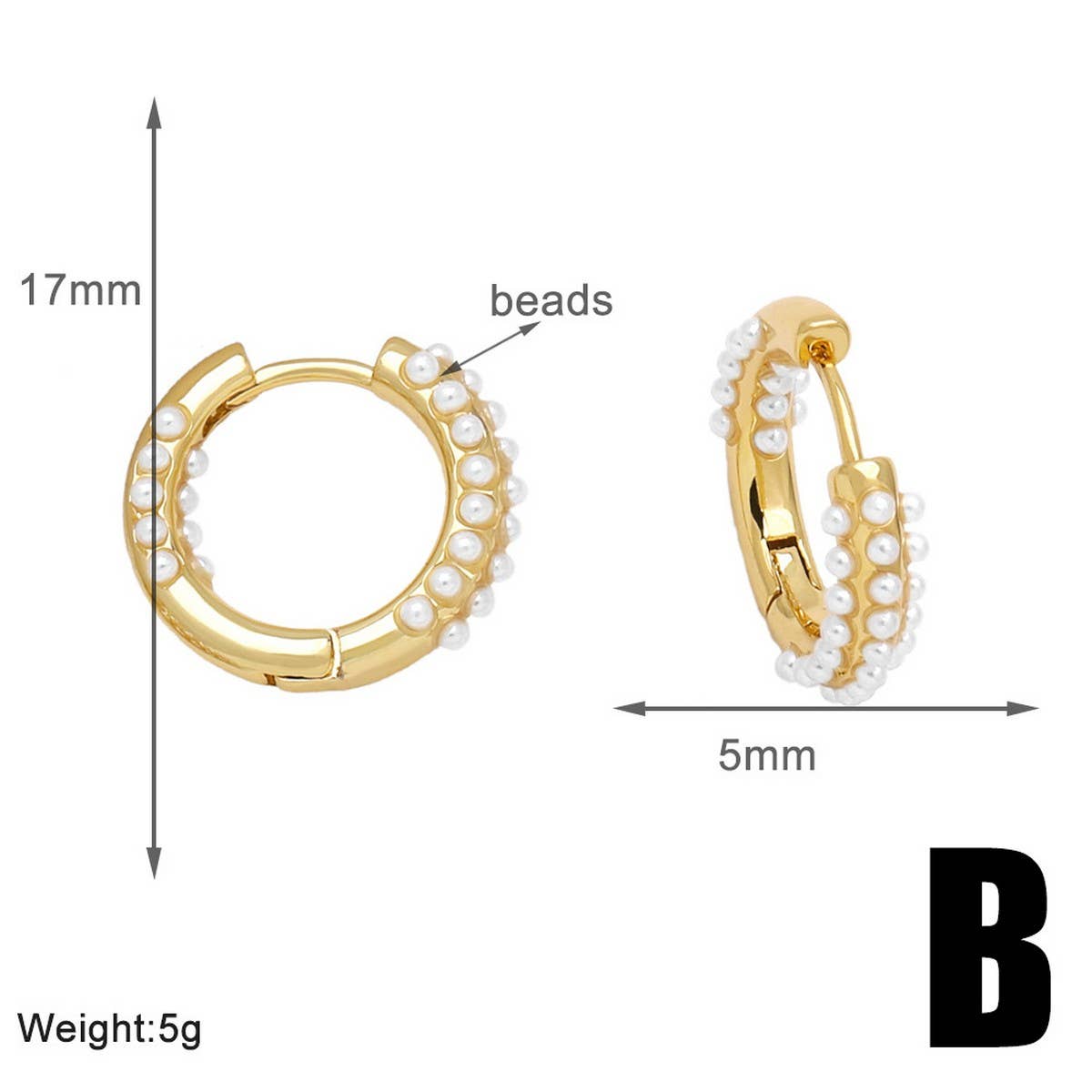 FASHIONABLE PEARL INLAID HEART-SHAPED EARRINGS