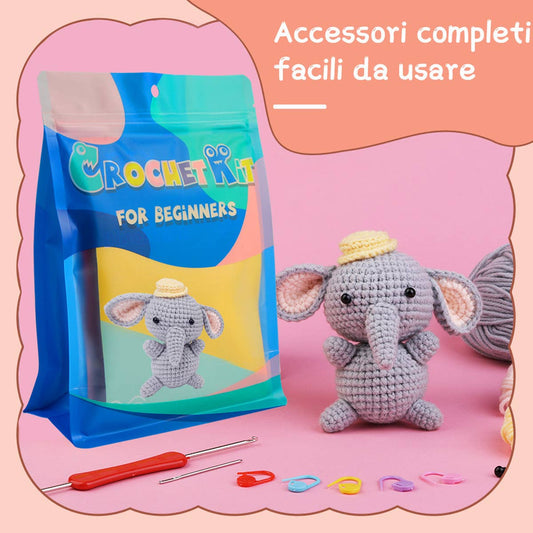DECORATION ELEPHANT CROCHET MATERIAL PACK