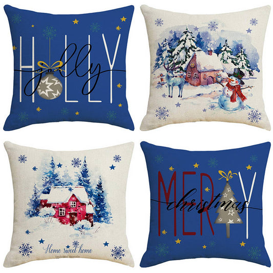 BLUE SNOWFLAKE CHRISTMAS PILLOWCASE_CWMM1398