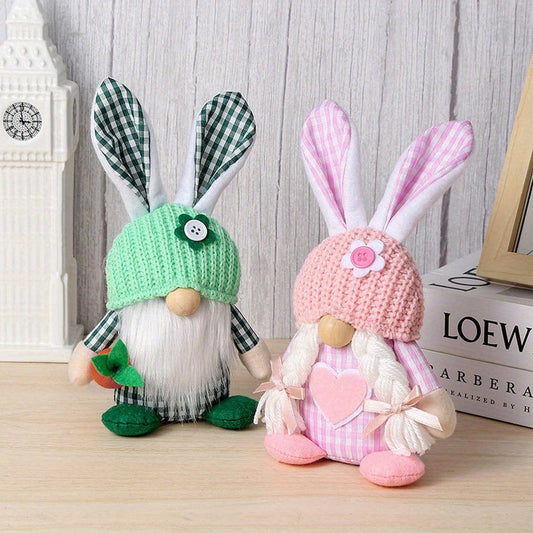 EASTER EGG HOLDING PLUSH DOLL RABBIT ORNAMENTS