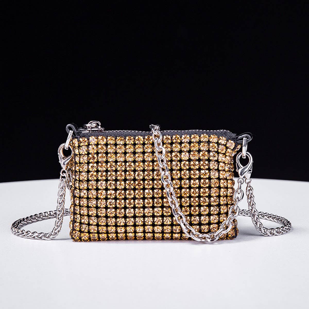 TEMPERAMENTAL ALL-MATCH RHINESTONE EVENING BAG_CWAB3585