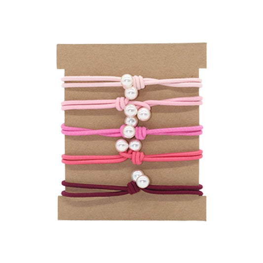 THREAD KNOT 5 CARD SET SIMPLE HAIR SCRUNCHIES