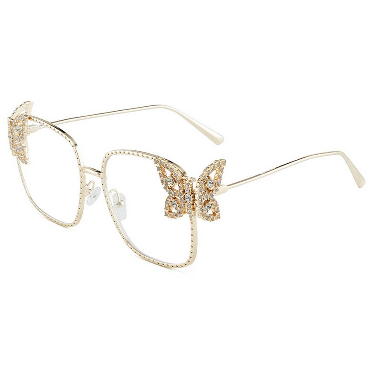 Luxury Rhinestone Butterfly Frame Sunglasses