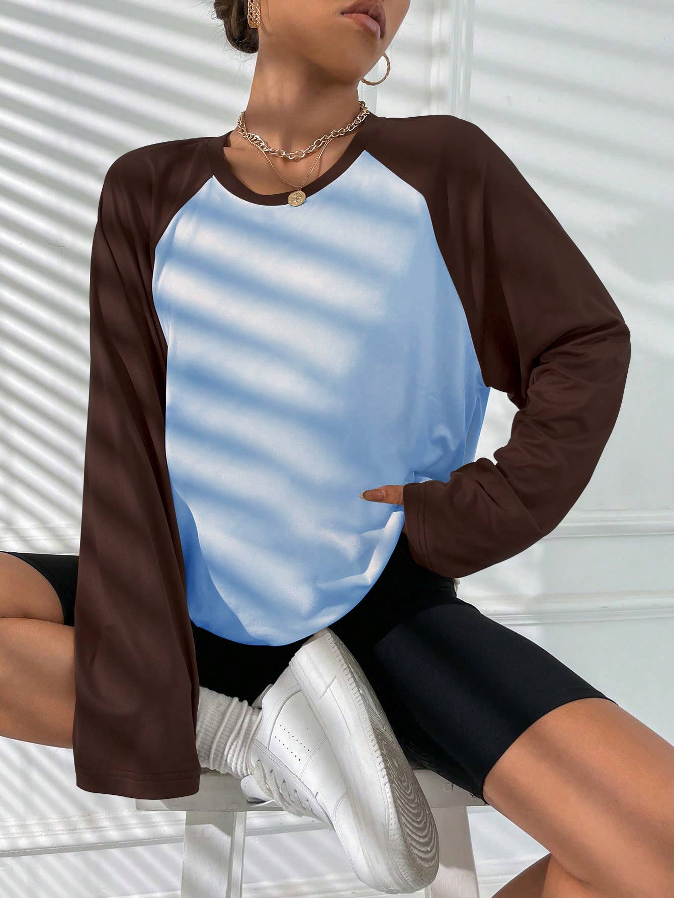 AMERICAN RETRO COLOR BUMP SHOULDER T-SHIRT