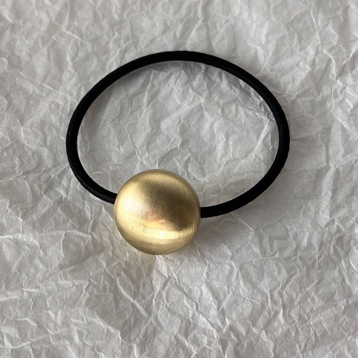 GOLD METAL THREE-DIMENSIONAL LOVE HAIR TIE_CWAHA0627