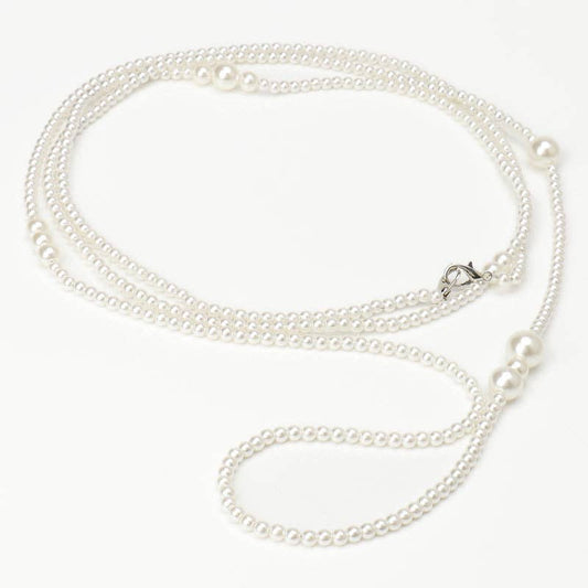 French pearl light luxury long waist chain