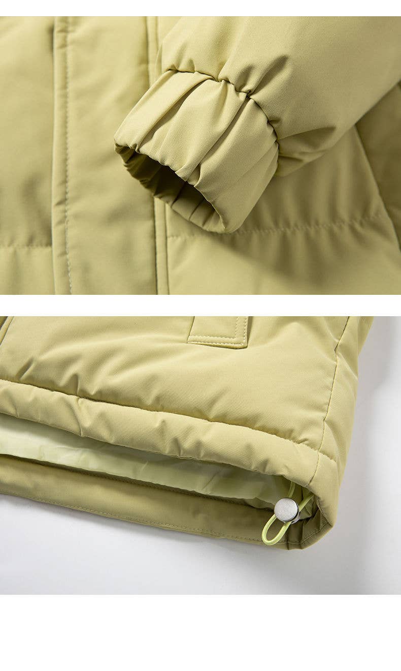 Two thick and warm cotton-padded jackets