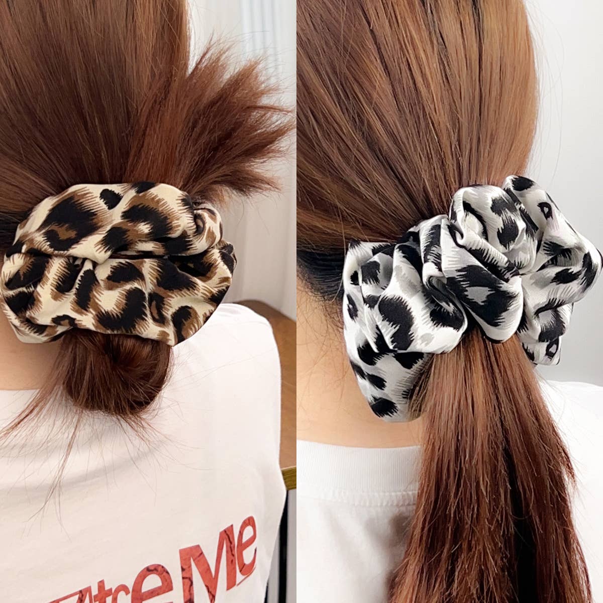 Fashionable and versatile leopard print hair tie