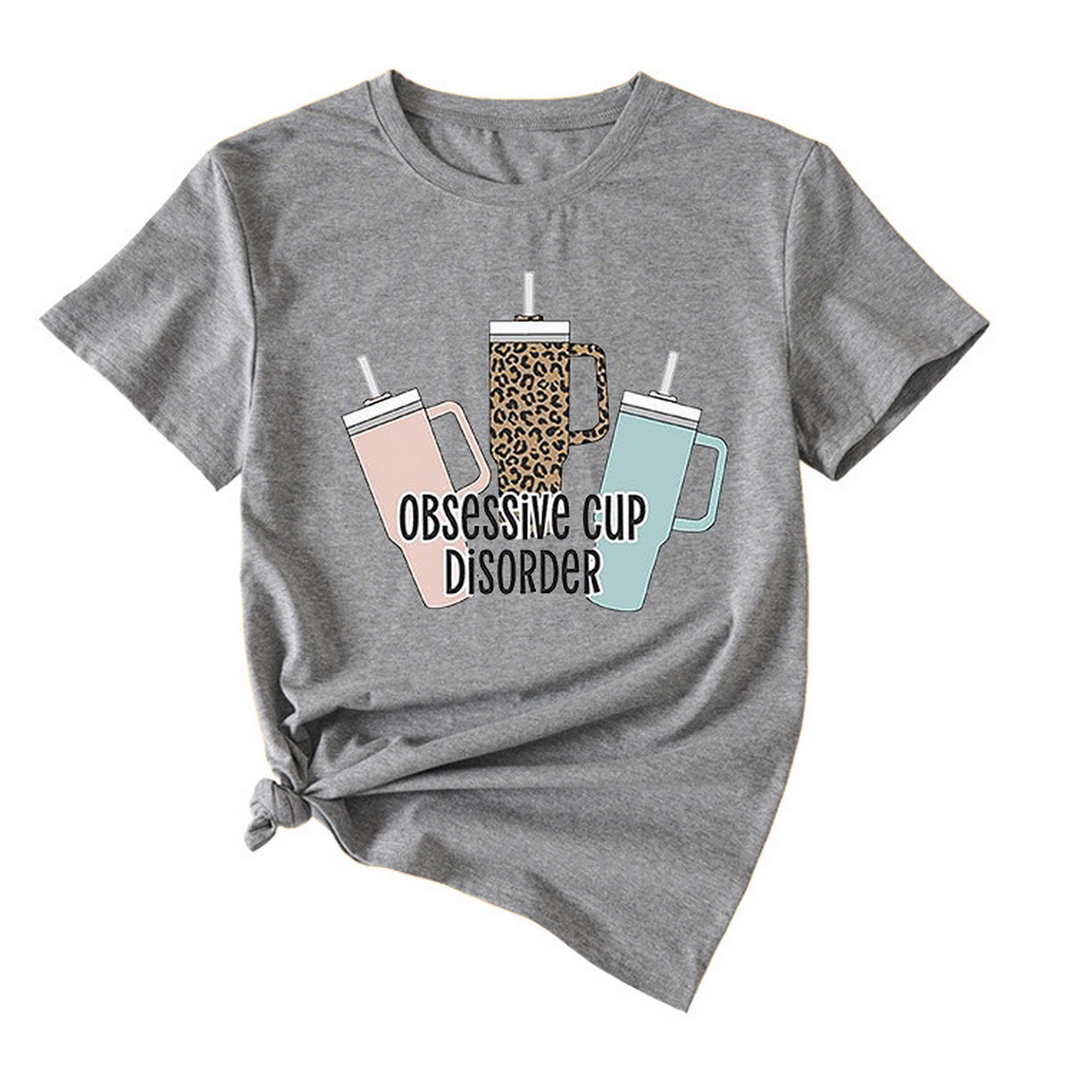 Casual Crew Neck Tee ??Coffee Lover Design_CWTTS1494