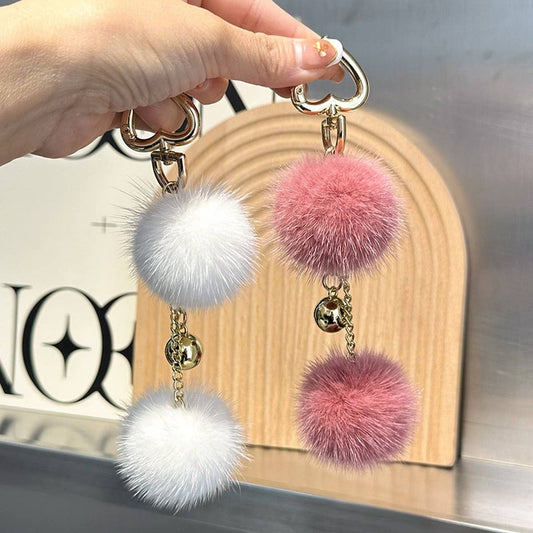 CUTE FUR BALL PENDANT BAG ORNAMENT CAR KEYCHAIN