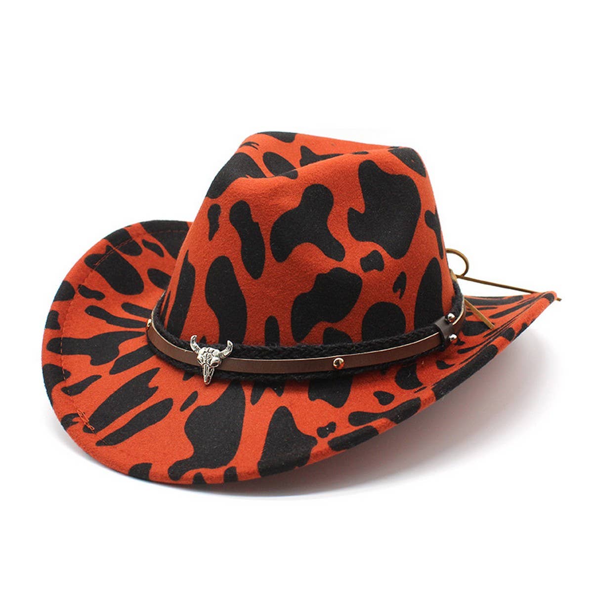 JAZZ WIDE BRIM HAT RETRO ROLLED BRIM WOOL FELT HAT_CWAH2537