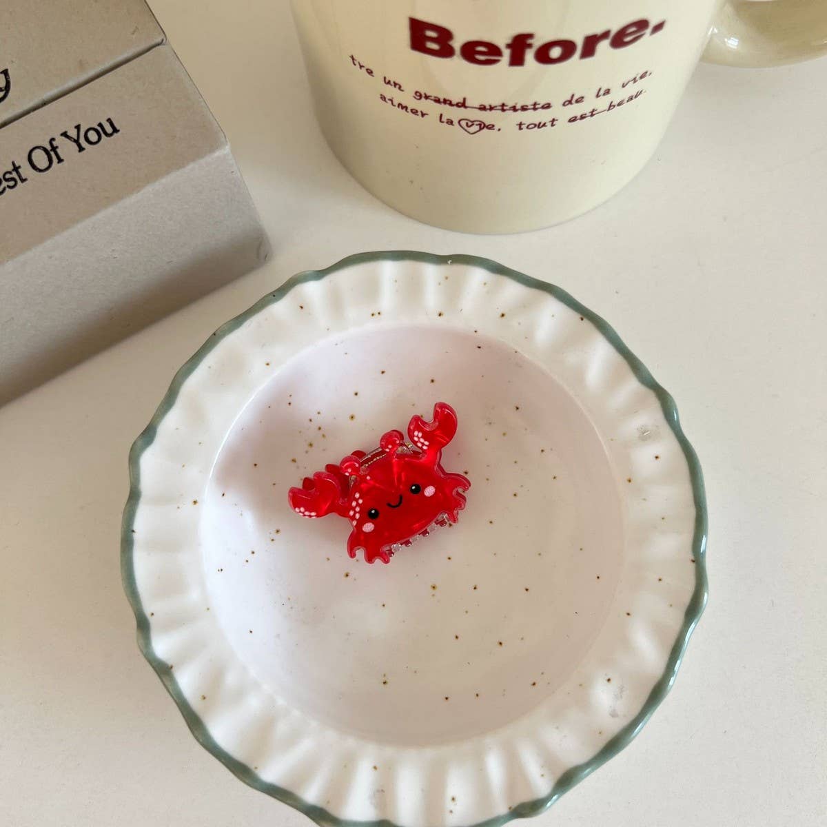 CWAHA07741_CUTE OCEAN DOLPHIN MINI HAIR CLAW CLIP