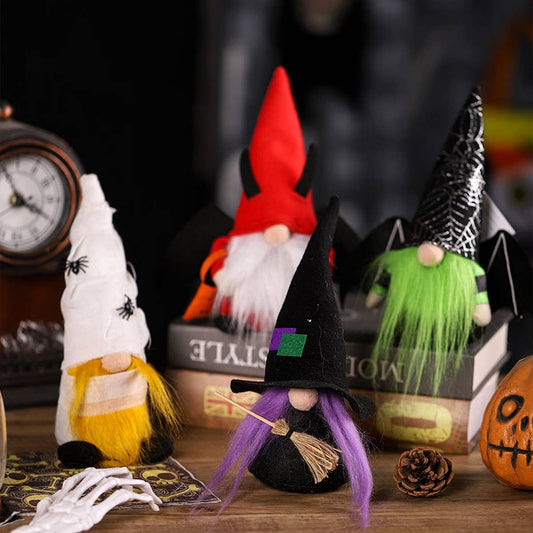 Cute Faceless Bat Gnome Halloween Figurine_CWMM9893