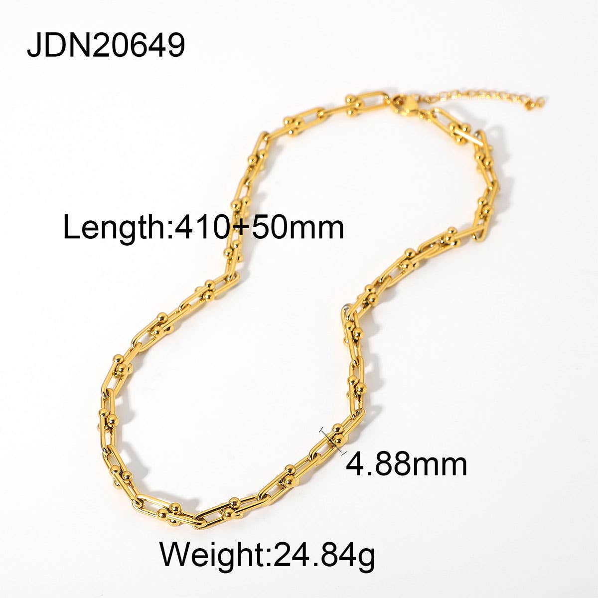 MULTILAYER GOLD PLATE STAINLESS STEEL NECKLACE