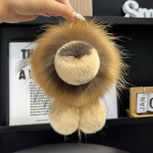 HIGH-GRADE LOVE PLUSH LION BAG PENDANT ACCESSORIES