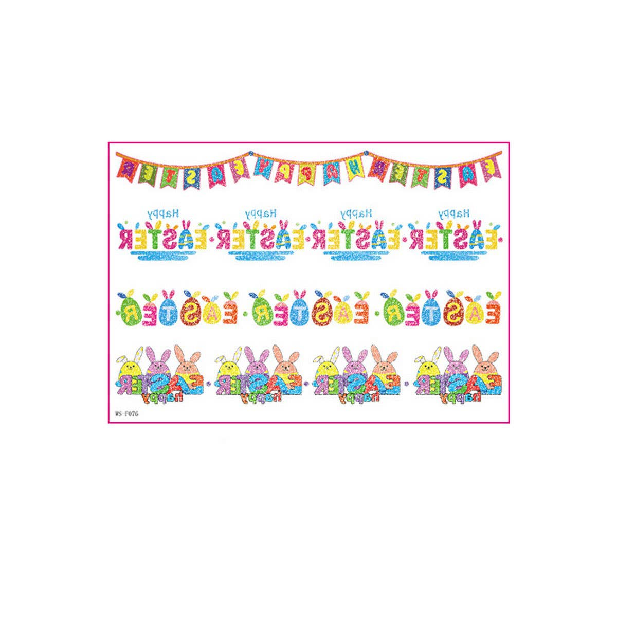 Easter Glitter Water Transfer Stickers for Candles