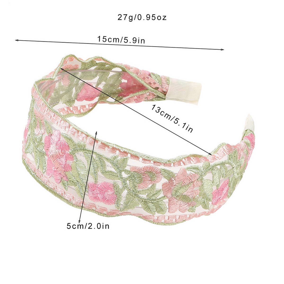 MESH EMBROIDERED FLOWER HEADBAND_CWAHA1651