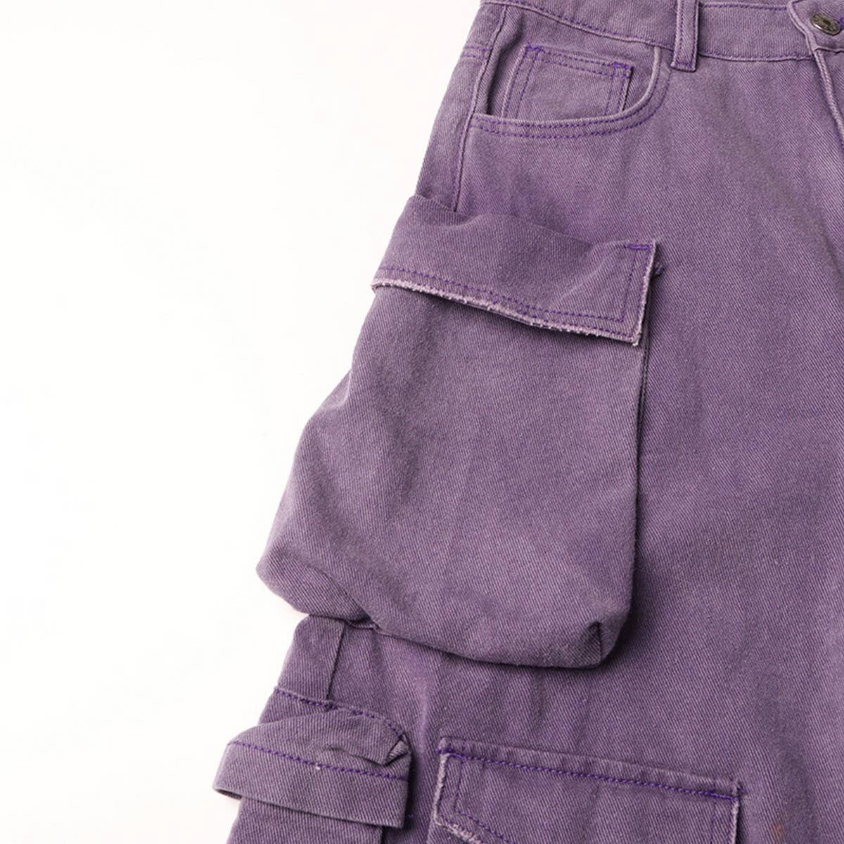 MULTI POCKET LOOSE CARGO PANTS JEANS