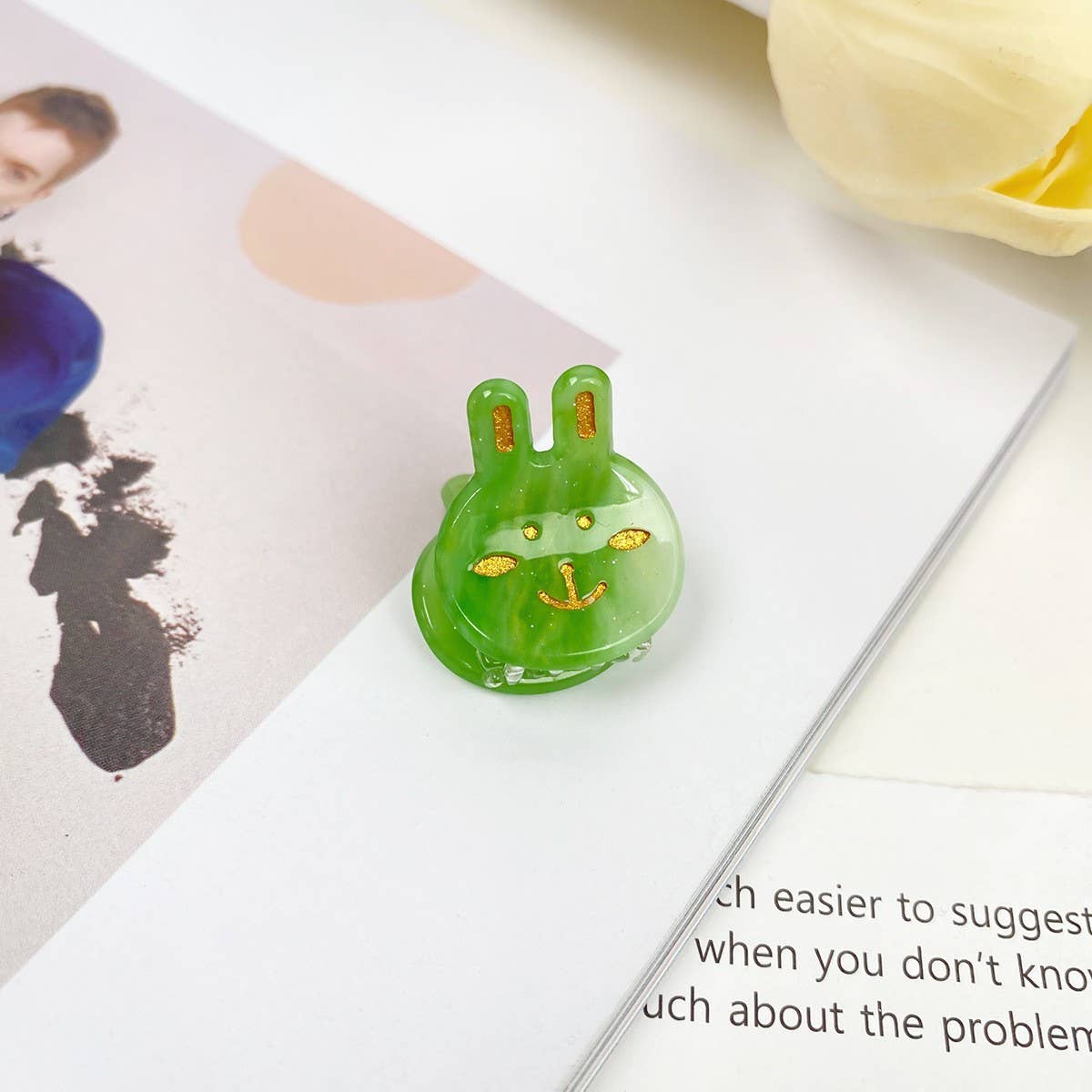 Mini Bunny Hair Claw - Cute Acetate Bangs Clip_CWAHA0731