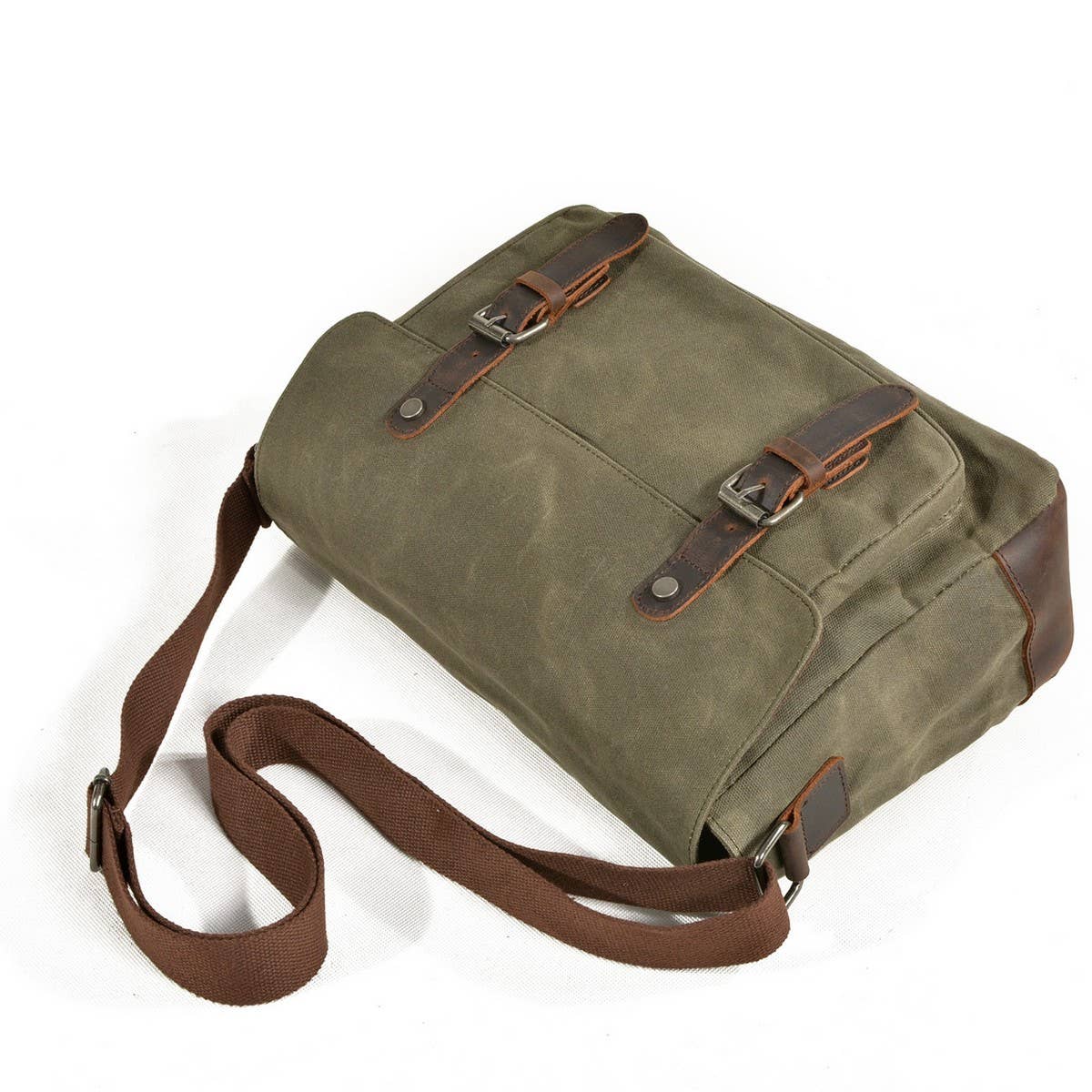 Men's Waterproof Waxed Canvas Satchel Bag_CWAB5560