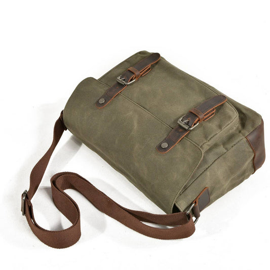 Men's Waterproof Waxed Canvas Satchel Bag_CWAB5560