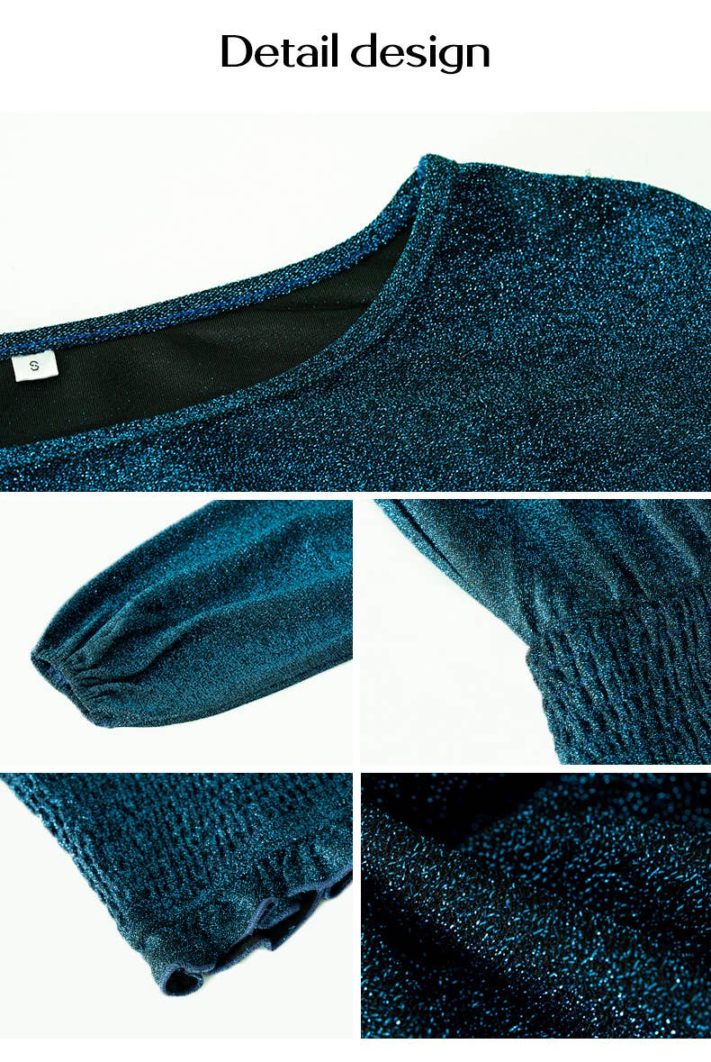 ROUND NECK LONG SLEEVE FANNY PACK HIP DRESS