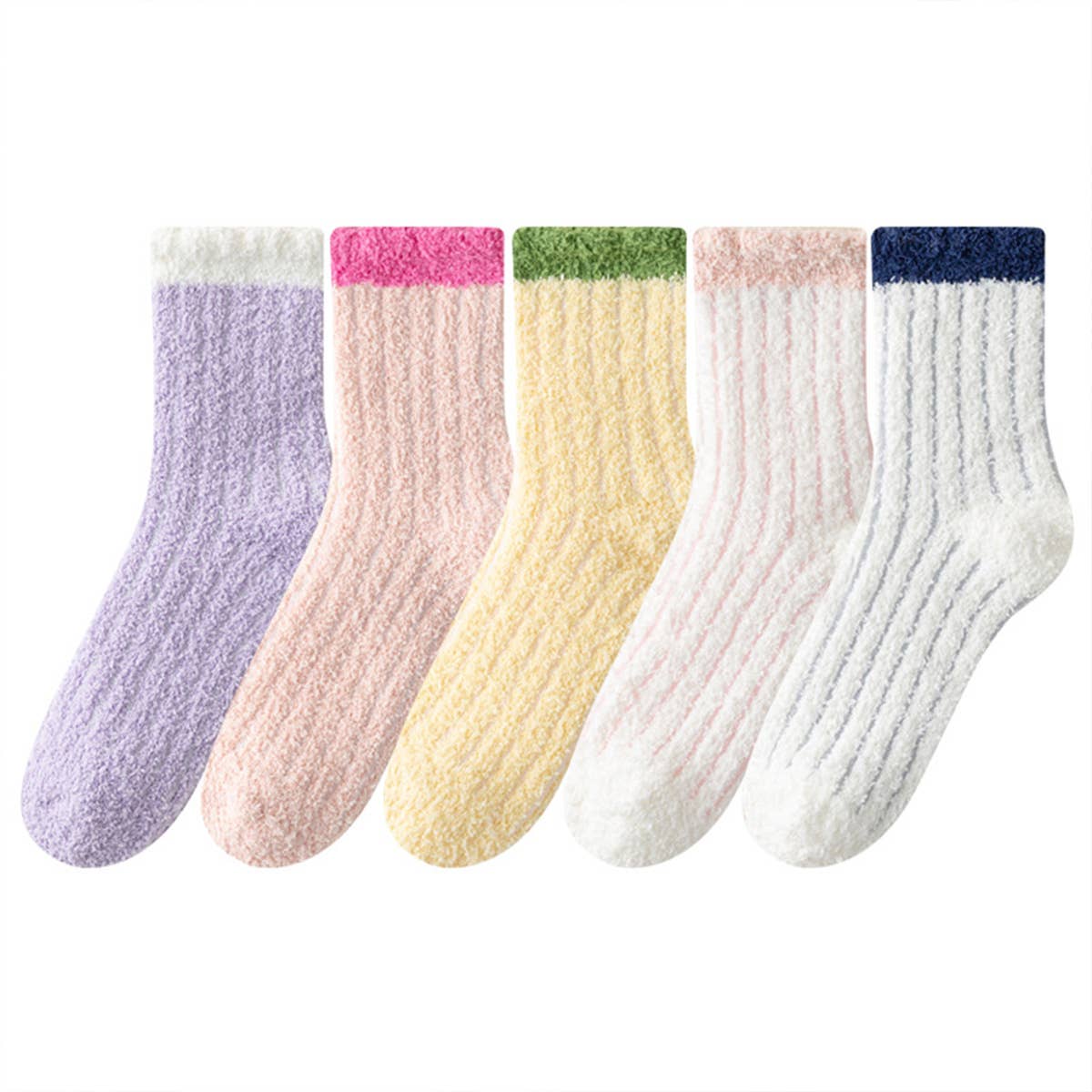 CORAL FLEECE MID-TUBE HOME SOCKS