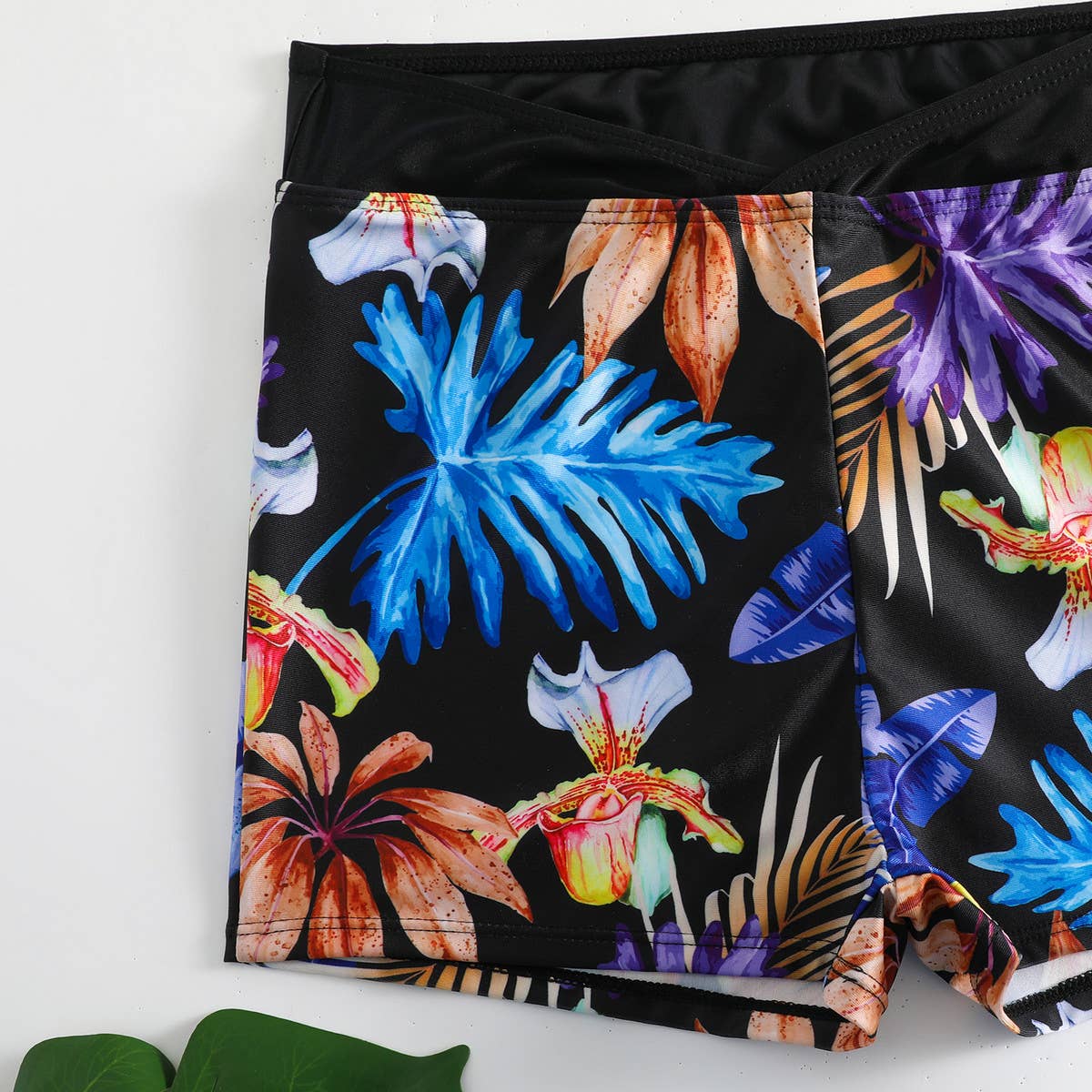 PRINTED DEEP V BIKINI TWO-PIECE SWIMSUIT_CWMW0315