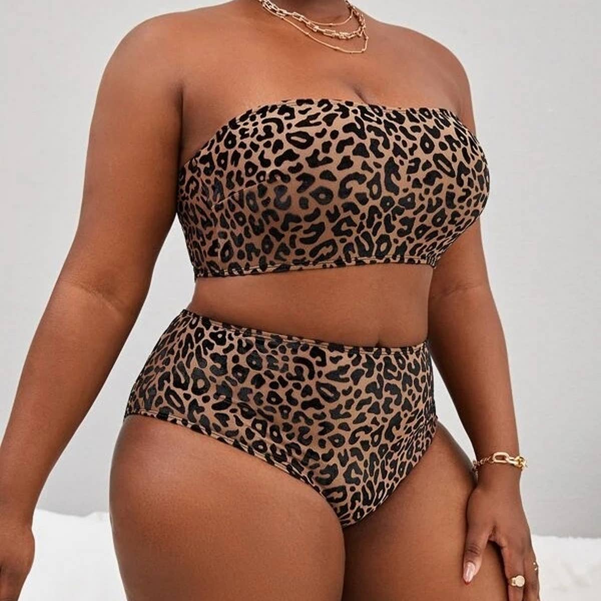 PLUS SIZE HIGH WAISTED BIKINI SWIMSUIT_CWMW0207