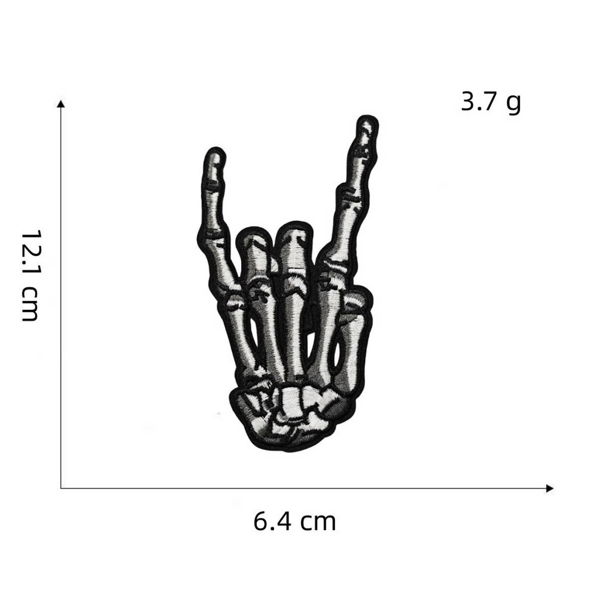 PUNK STYLE SKULL CREATIVE EMBROIDERY PATCH_CWMM4052